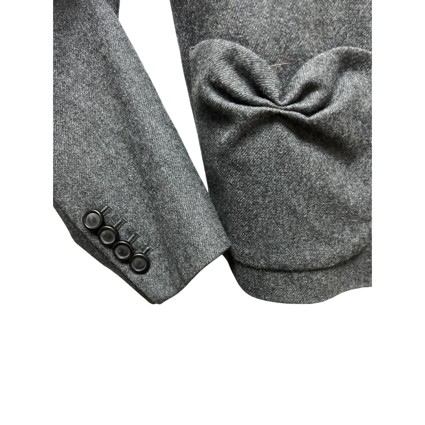 Talbots Gray Wool Ruched Classic Tailored Blazer