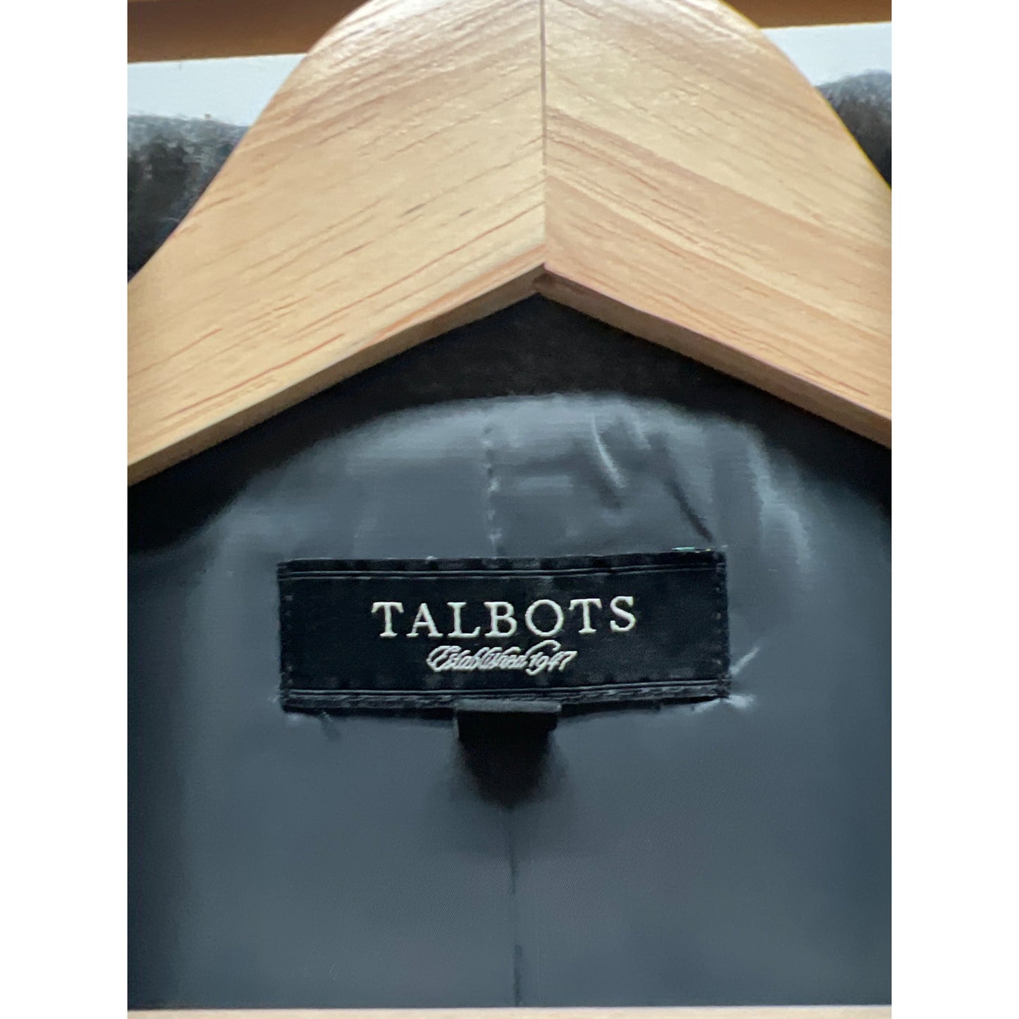 Talbots Gray Wool Ruched Classic Tailored Blazer