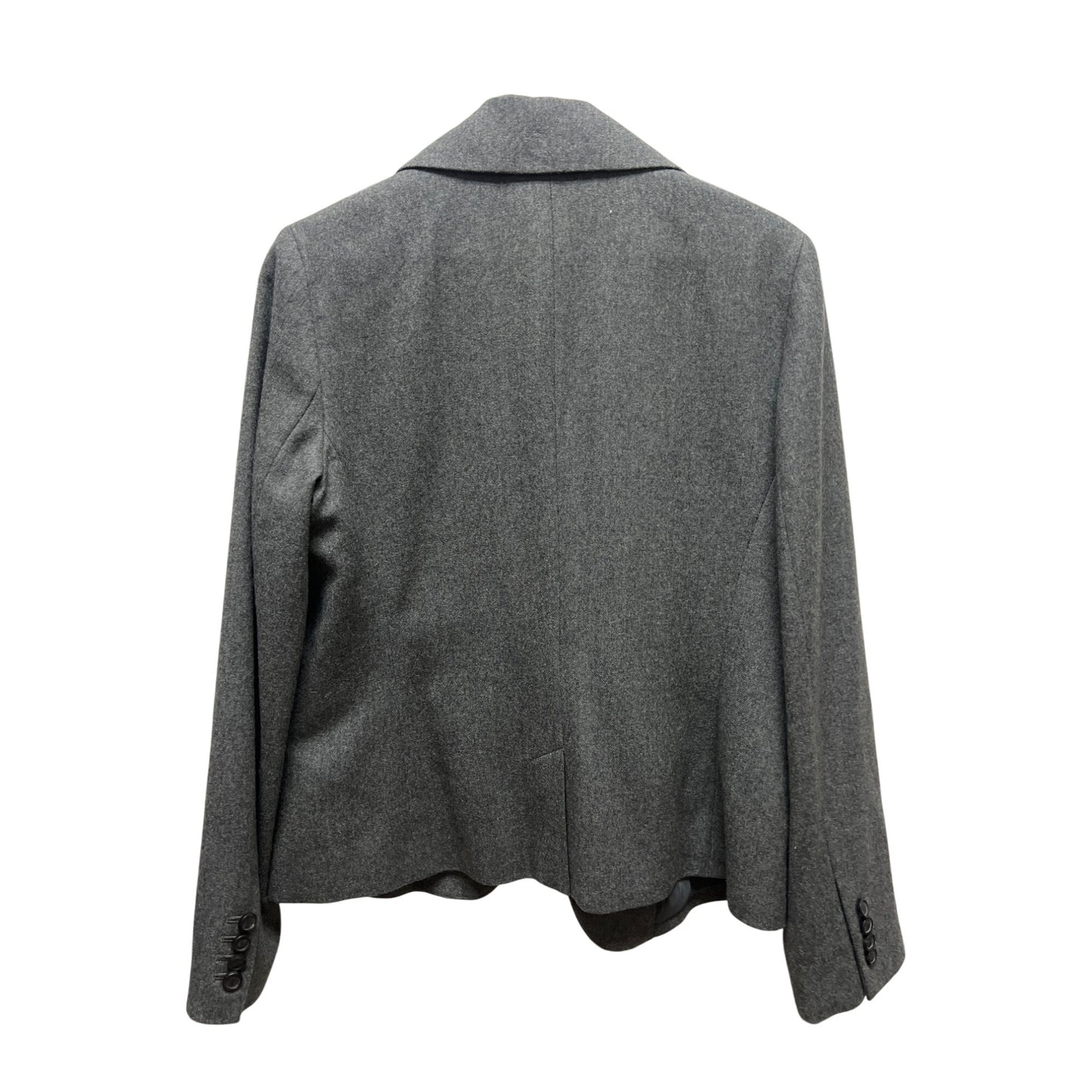 Talbots Gray Wool Ruched Classic Tailored Blazer