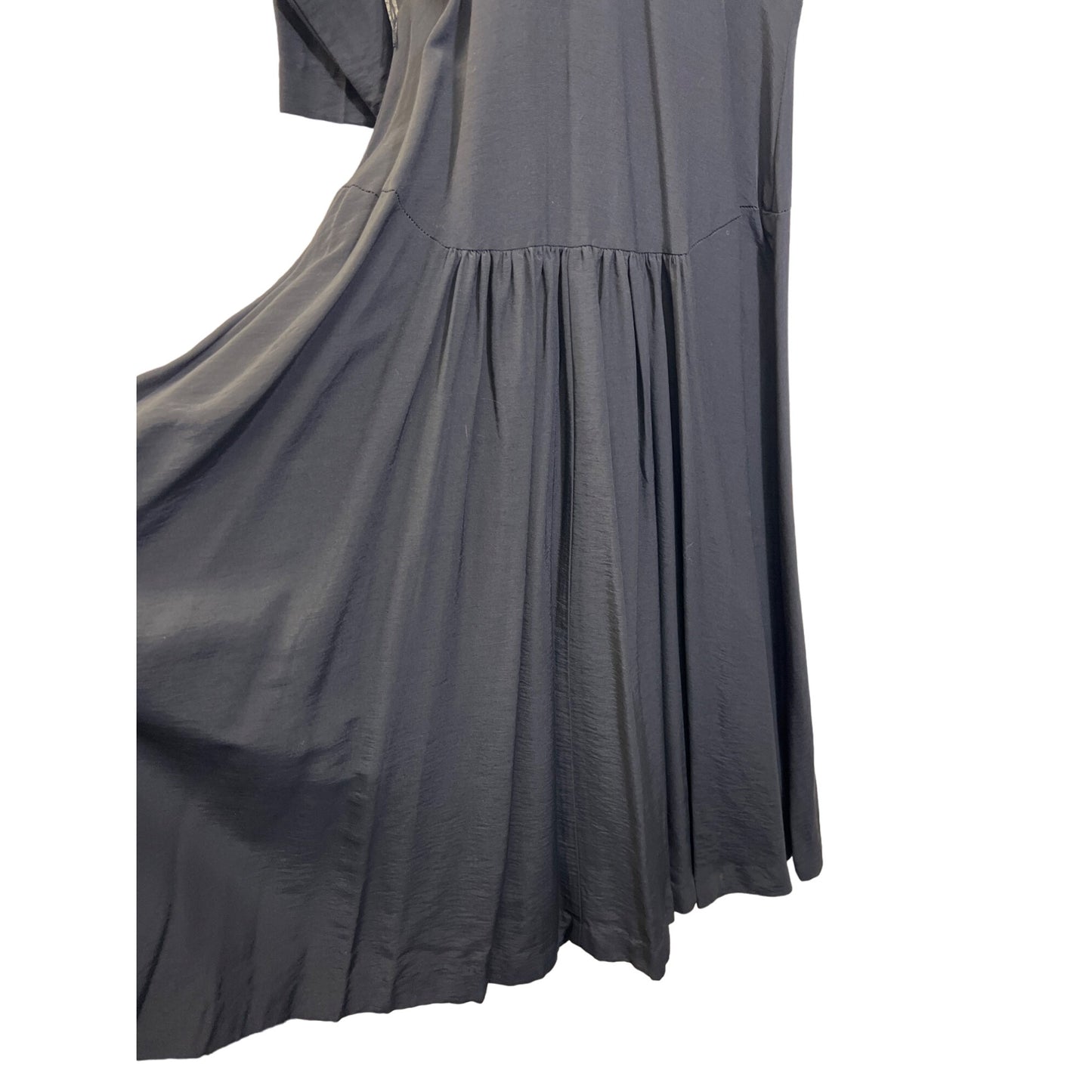 ED Michaels Vintage 80's Black Mock Neck Fit and Flare Maxi Dress