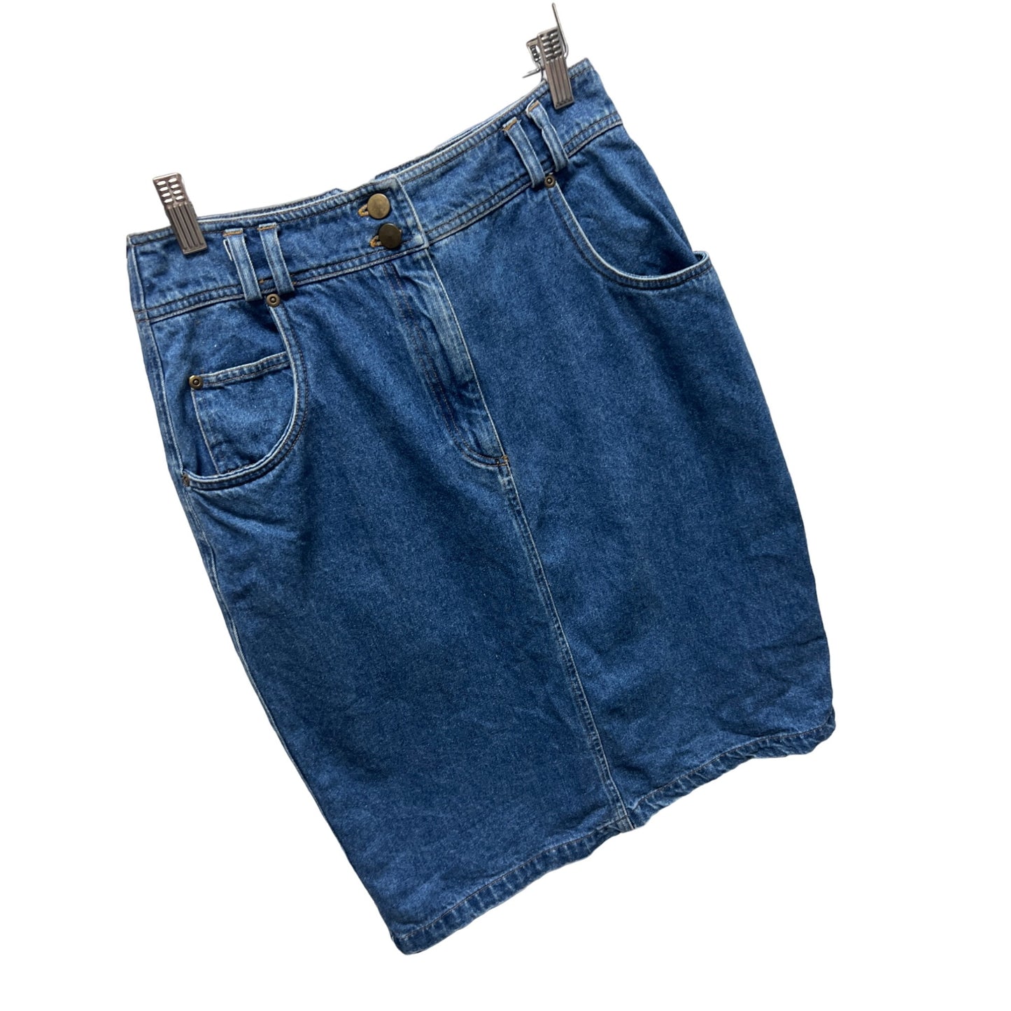 Hook Sport Vintage 90's Knee Length Denim Jean Skirt