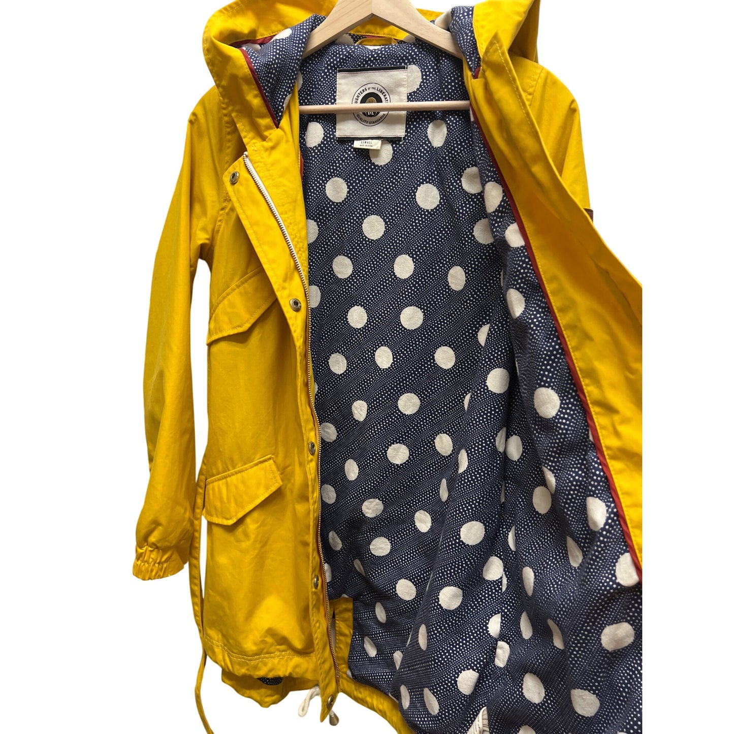 Anthropologie Daughters of the Liberation Yellow Hoodie Anorak Rain Jacket