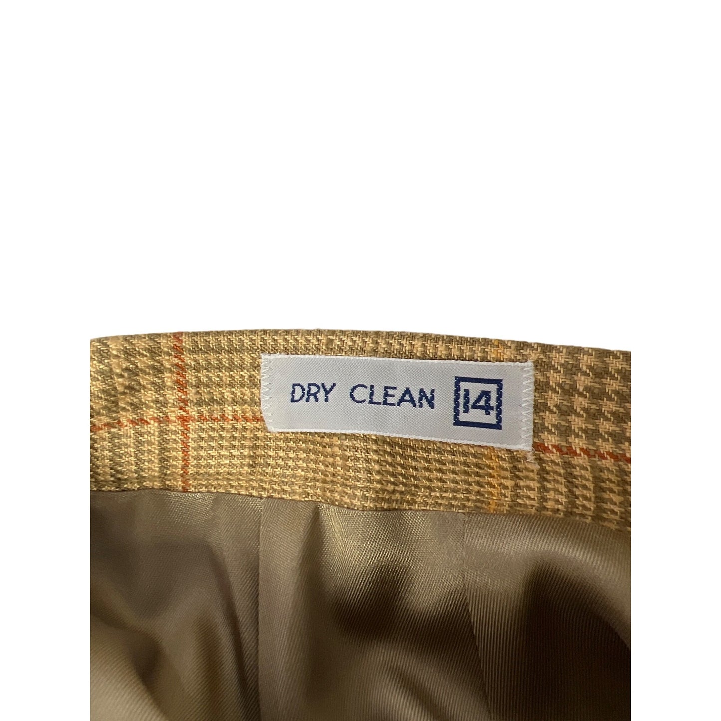 Cricketeer Collectionelle Vintage Yellow Glencheck Plaid Blazer & Skirt Set