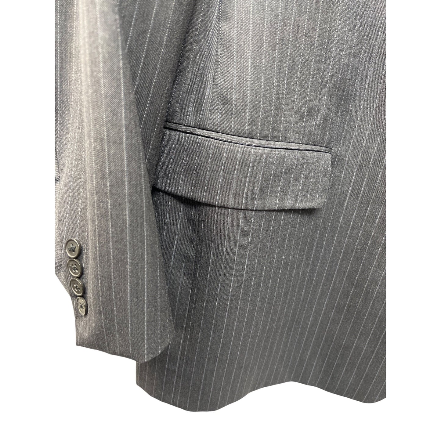 Gold Trumpeter Hart Schaffner Marx Gray Pinstripe Blazer Sports Coat