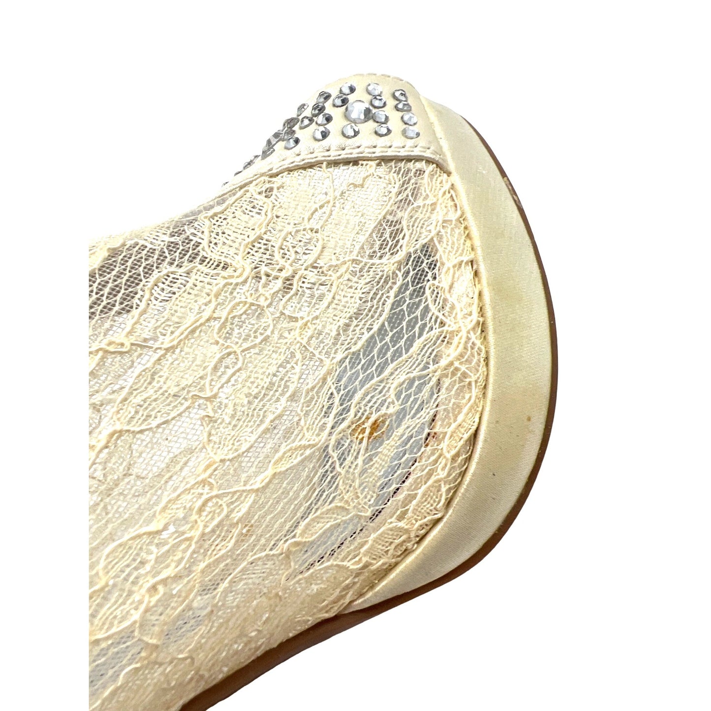 MIchaelangelo NWT Ivory Venetian Lace Bridal Stilettos