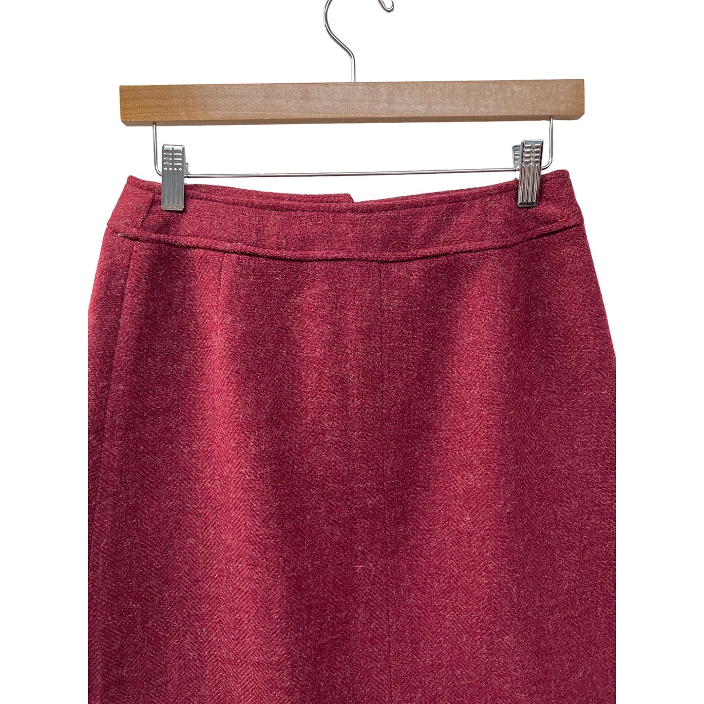 Ladybug Vintage 70's Burgandy Red A-Line Wool Skirt