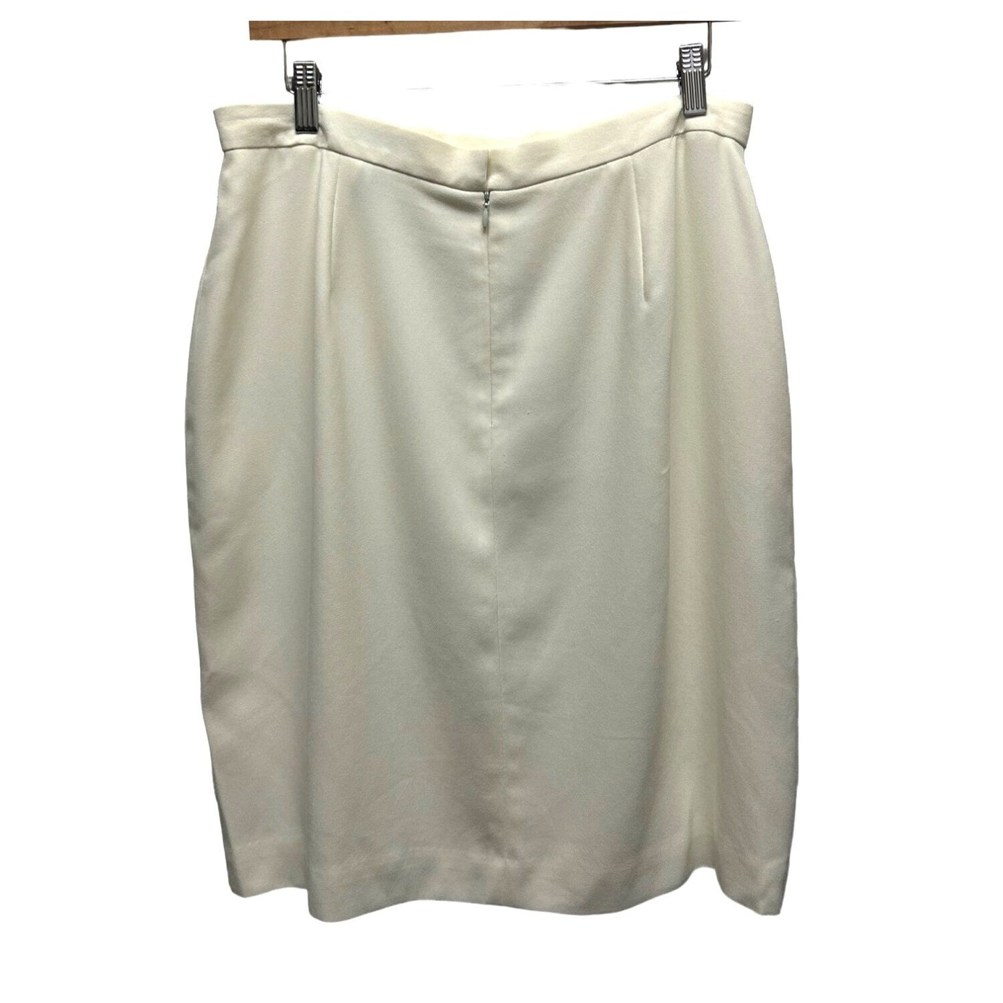 Valerie Stevens Evening Vintage 90's Ivory Pencil Skirt