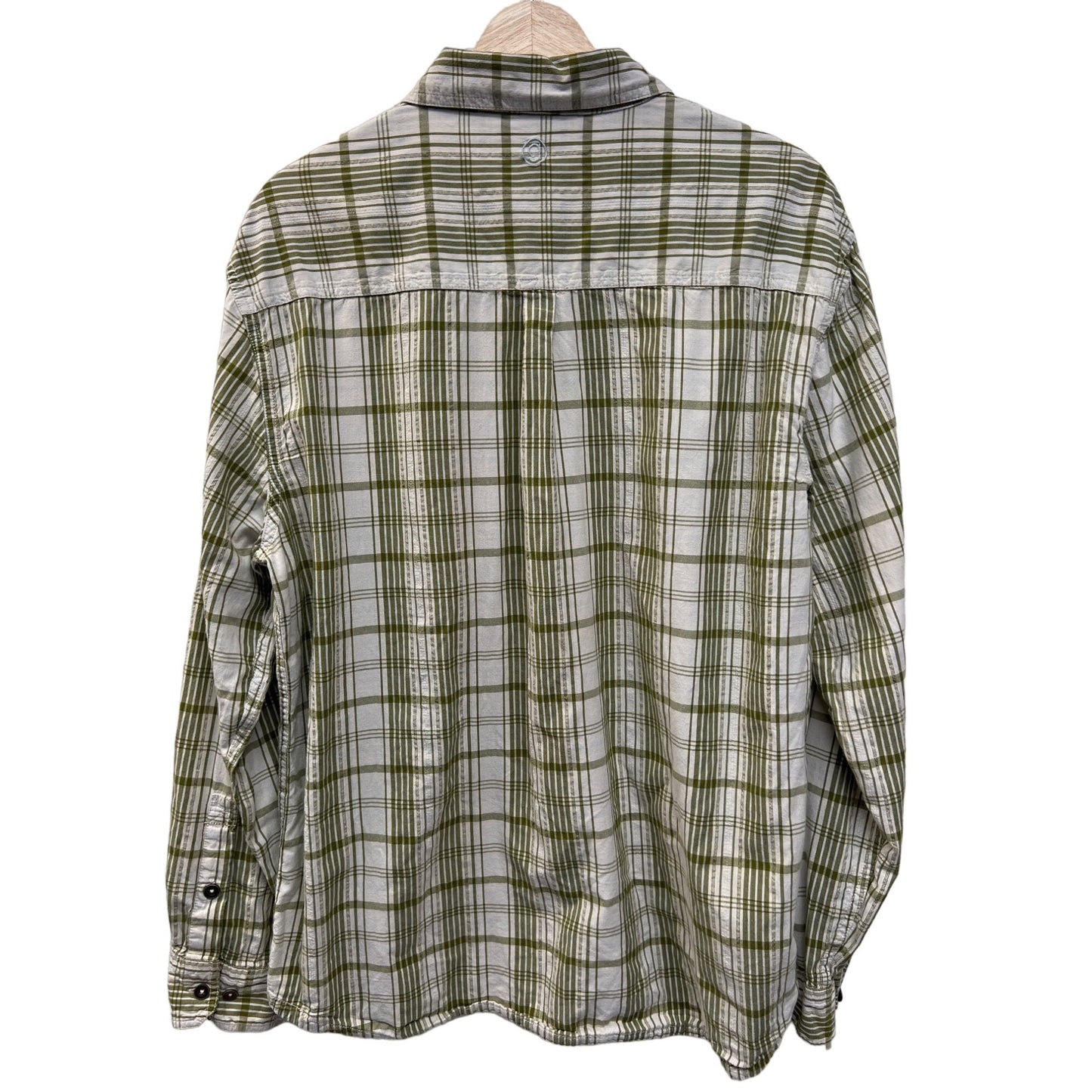 Gramicci Green and White Plaid Long Sleeve Button Down Shirt
