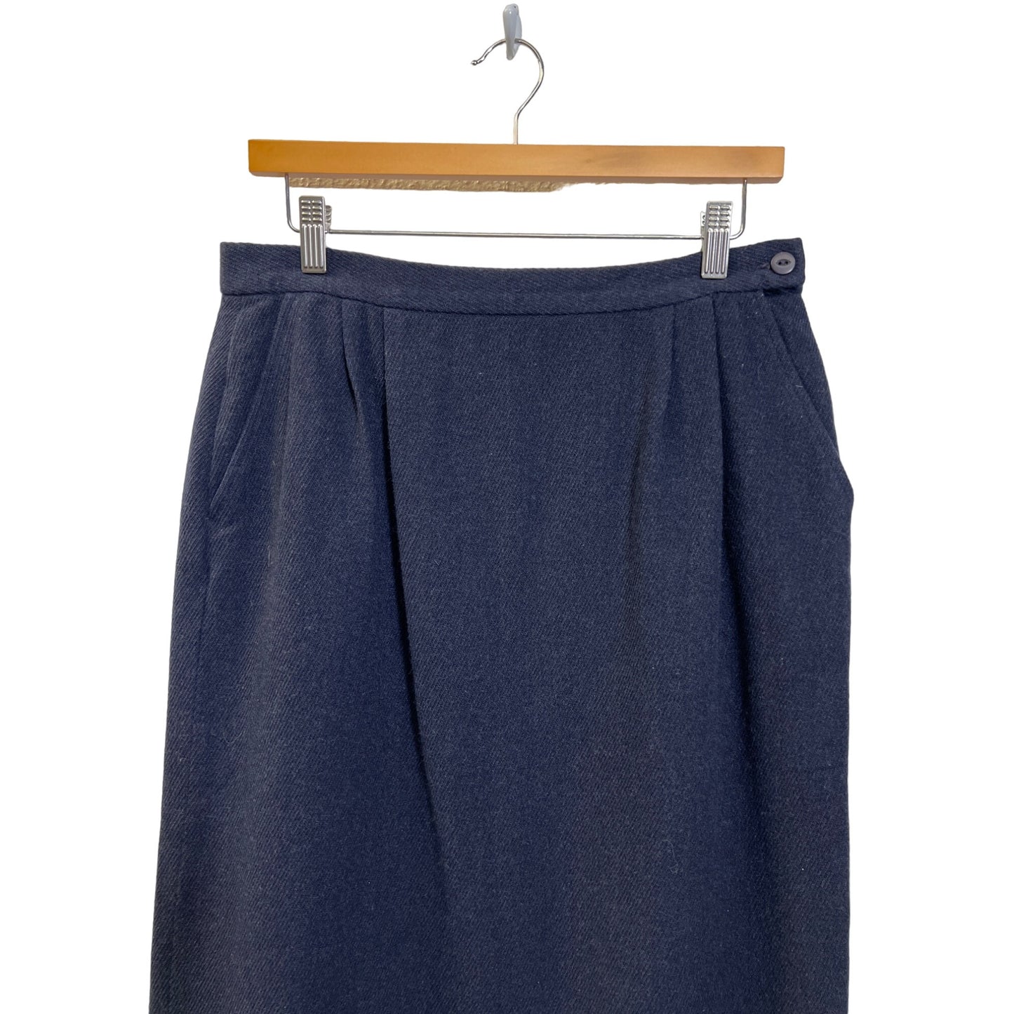Pendleton Knockabout Vintage Navy Blue Wool Pencil Midi Skirt