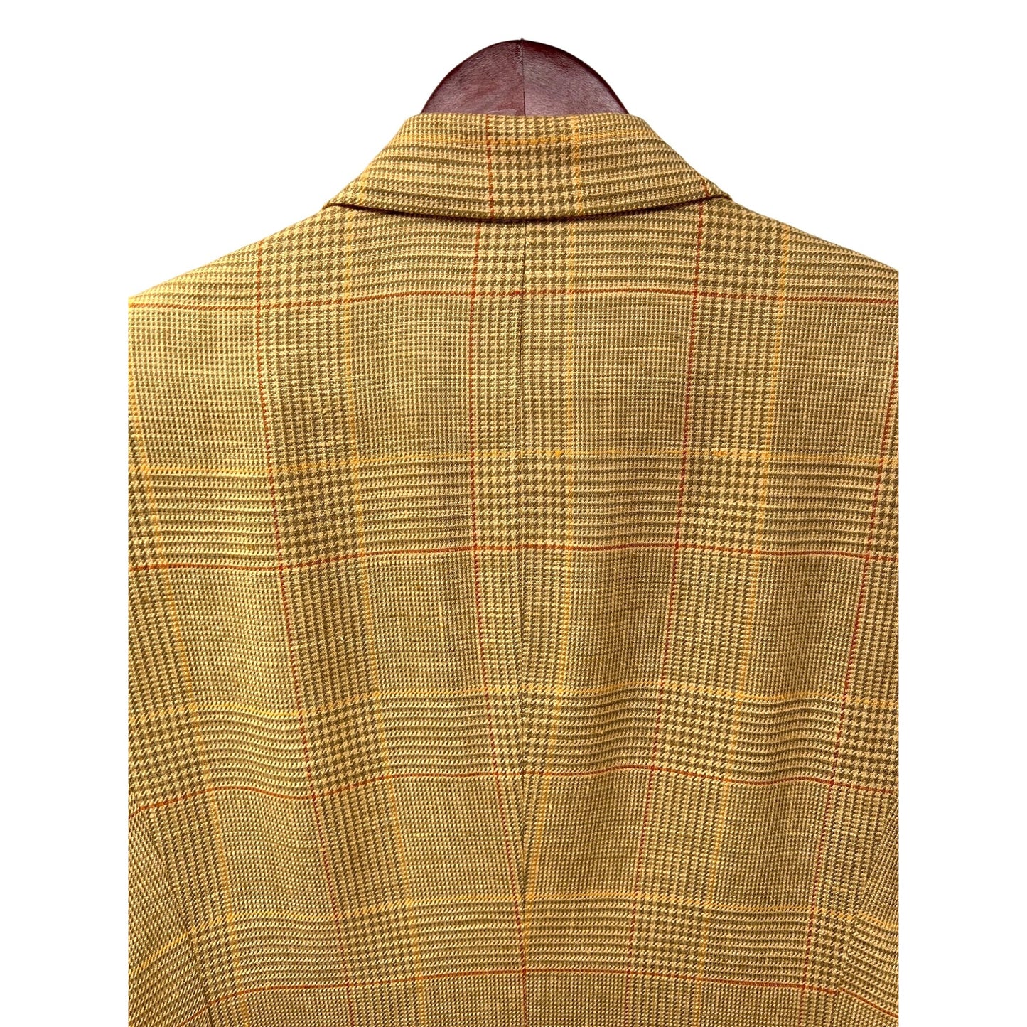 Cricketeer Collectionelle Vintage Yellow Glencheck Plaid Blazer & Skirt Set
