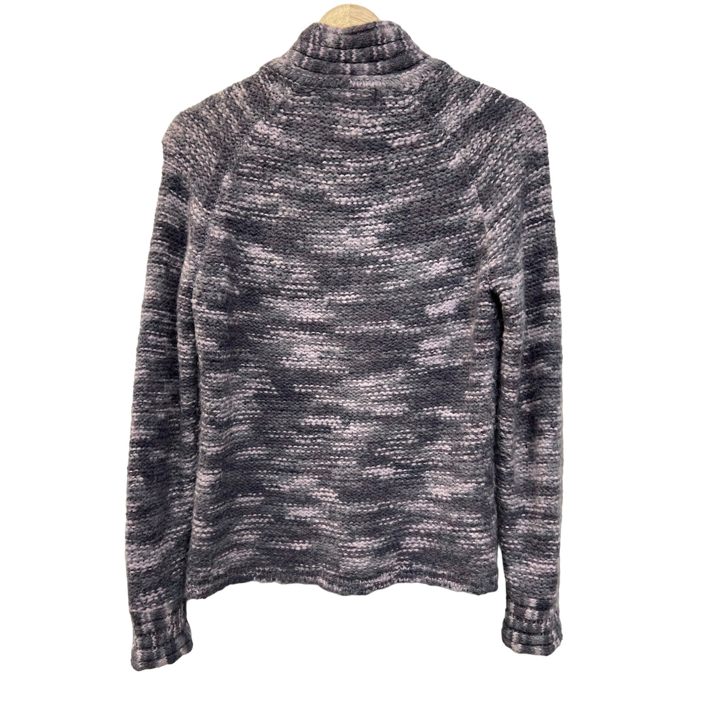 Eddie Bauer Full Zip Purple Marled Cardigan Sweater