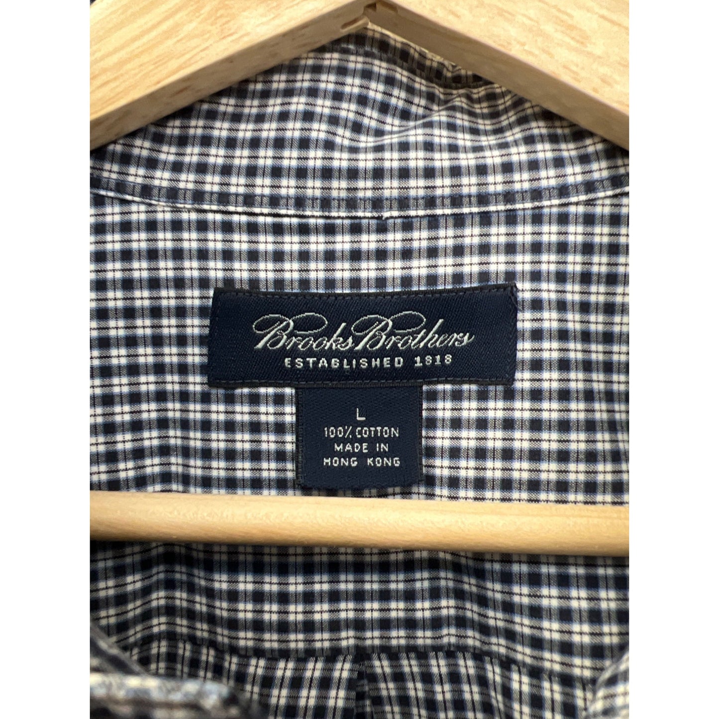 Brooks Brothers Blue Plaid Button Down Oxford Shirt