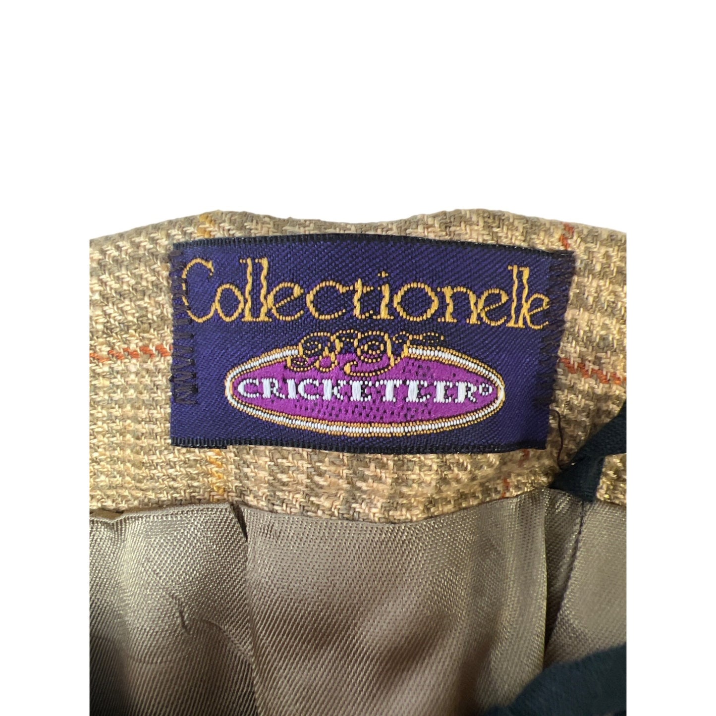 Cricketeer Collectionelle Vintage Yellow Glencheck Plaid Blazer & Skirt Set