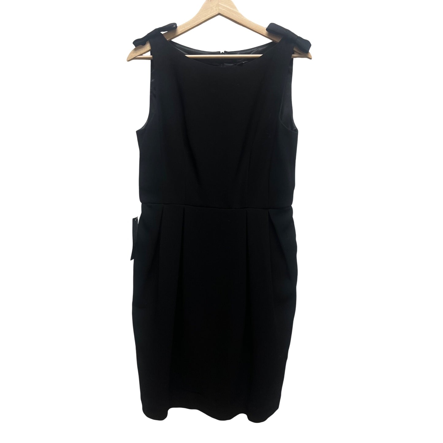 Ann Taylor NWT Black Bow Tie Accent Little Black Shift Dress