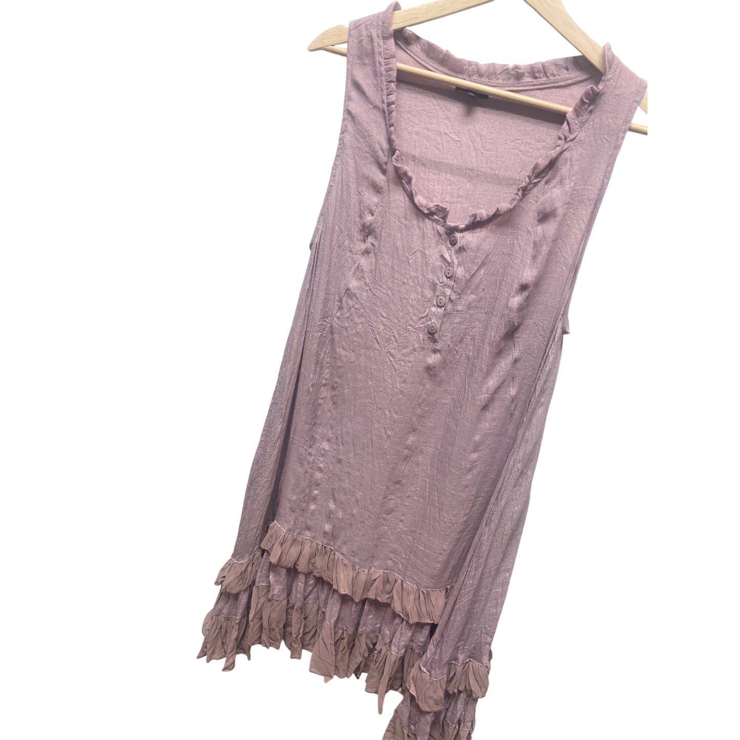 Coco + Carmen Lavender and Chiffon Ruffle Tunic Dress