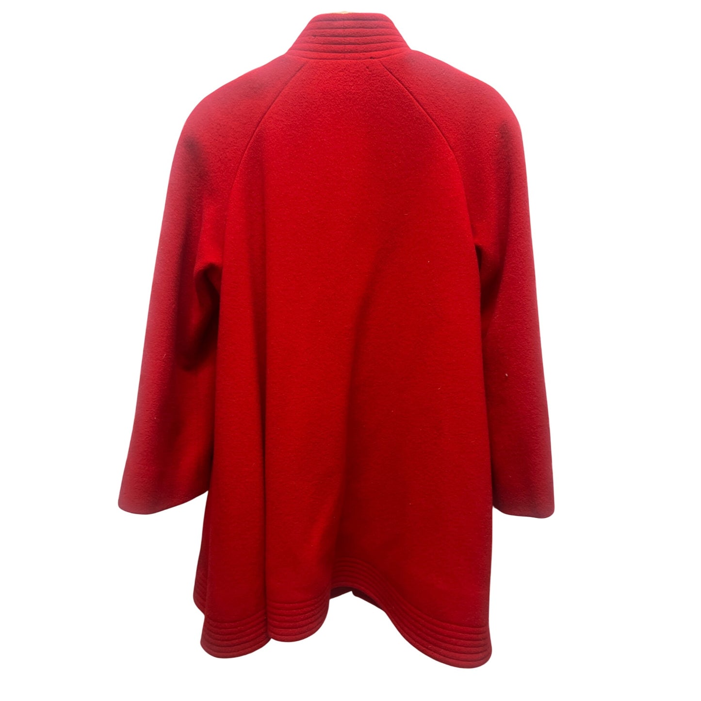 Unbranded Vintage 80's Red Wool Satin Lined Swing Coat