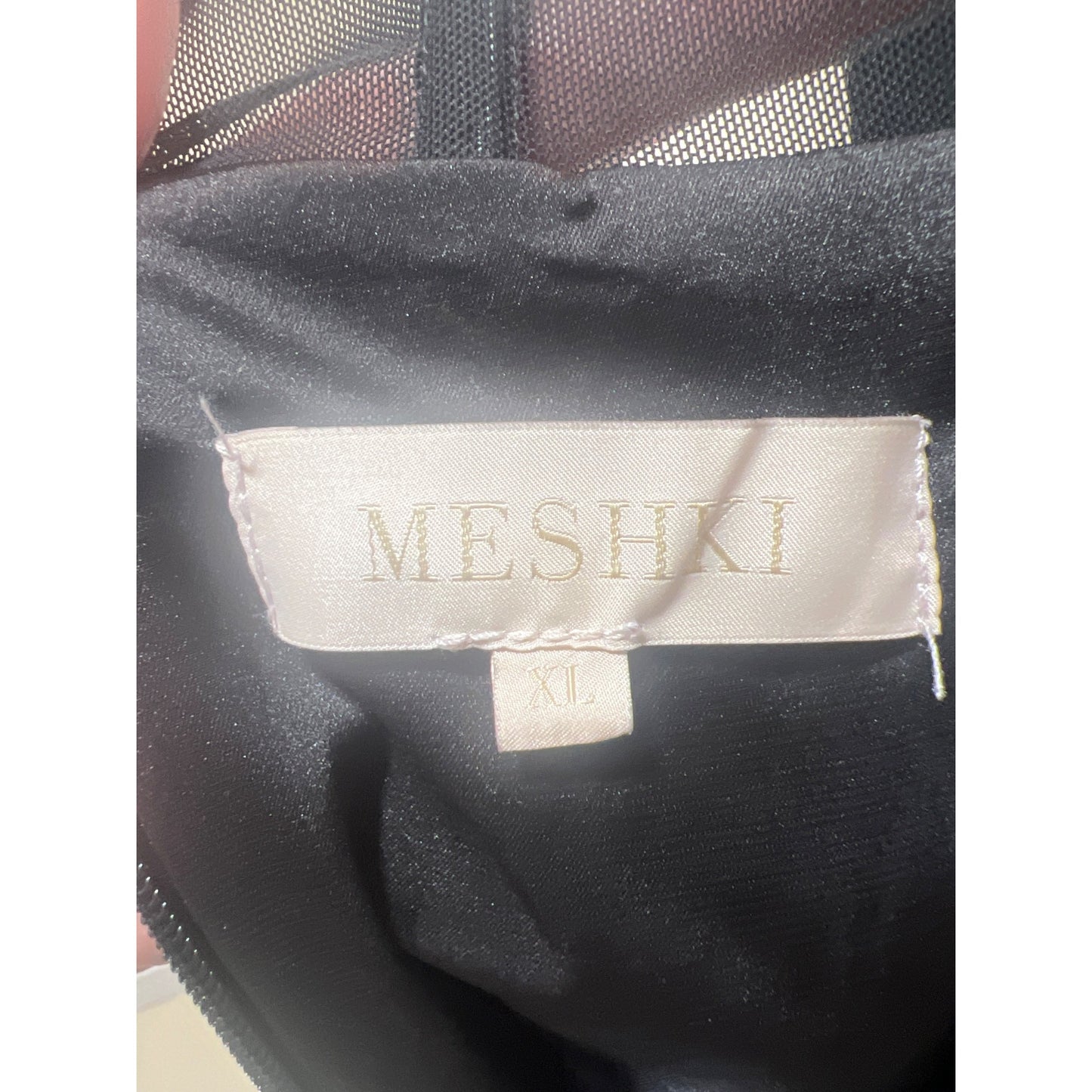 Meshki Talisa Chain Strap Satin Corset Dress With Side Slit - Black - Womens Eveningwear