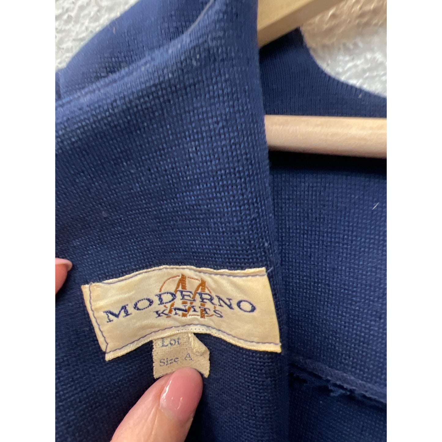 Moderno Knits Vintage 60's Navy Blue Basic Sheath Dress