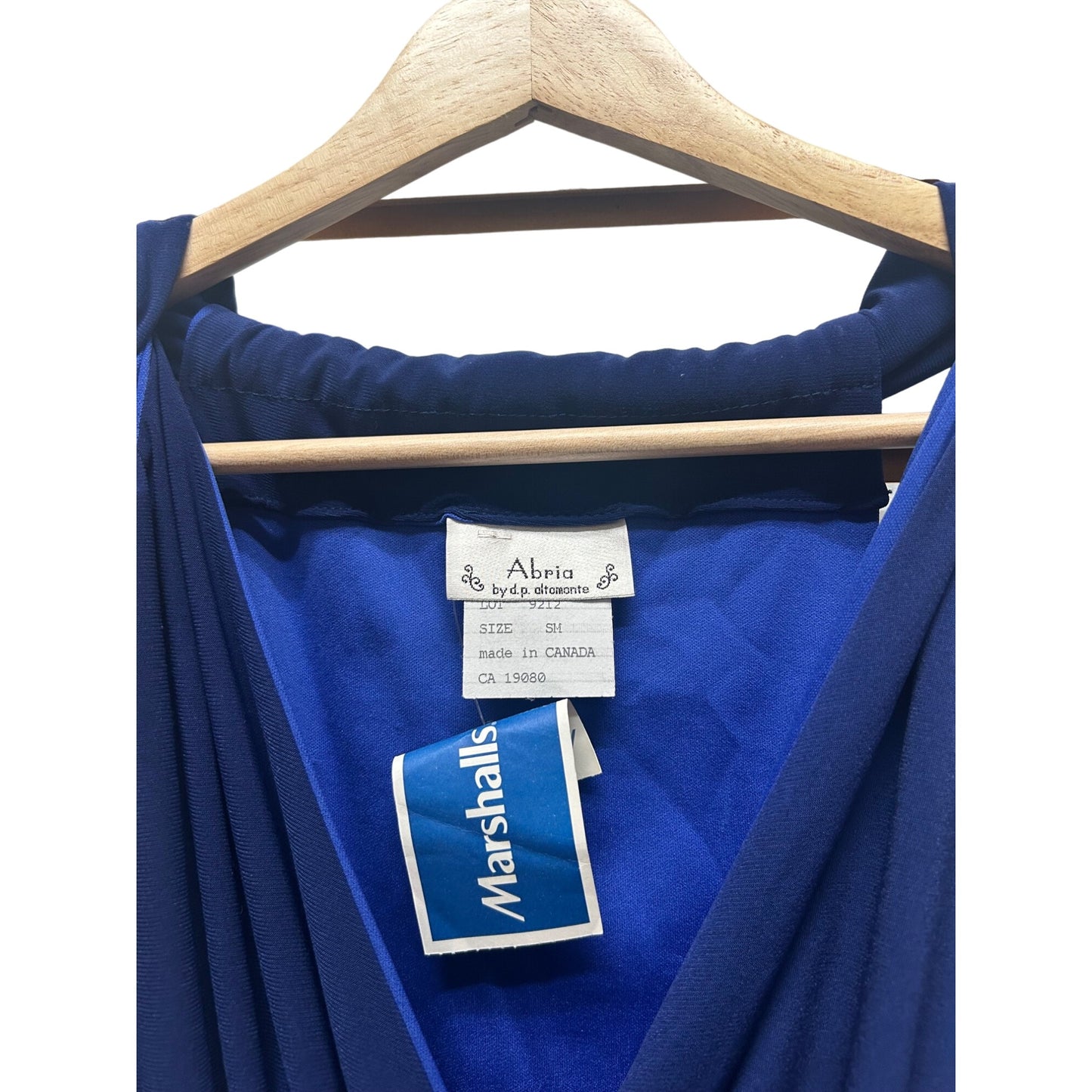 Abria NWT Y2K Royal Blue Asymetrical Hem Shift Dress