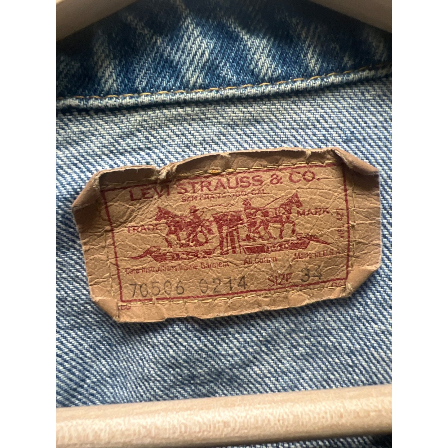 Levi's Vintage 80's Trucker Jean Denim Jacket 70506 0214