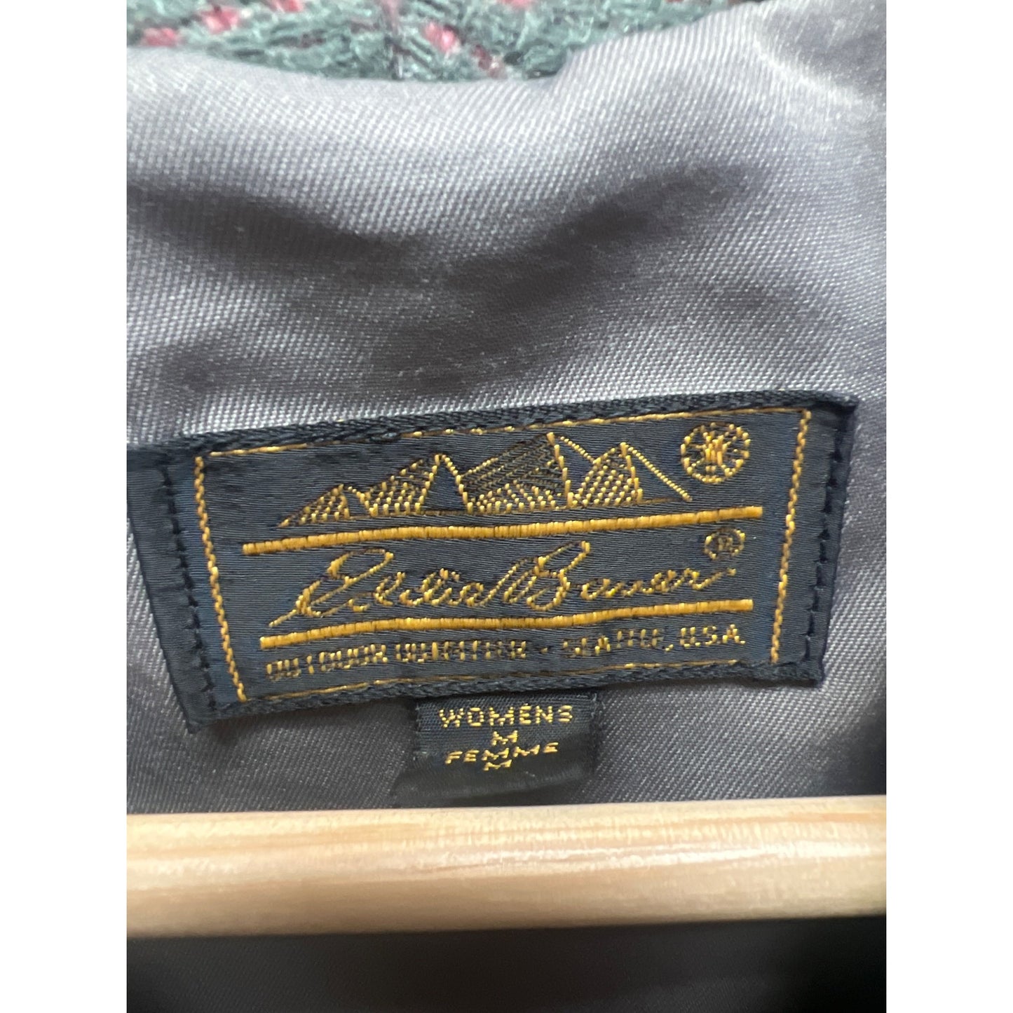 Eddie Bauer Vintage 80's Wool Aztec Pink and Green Blanket Coat