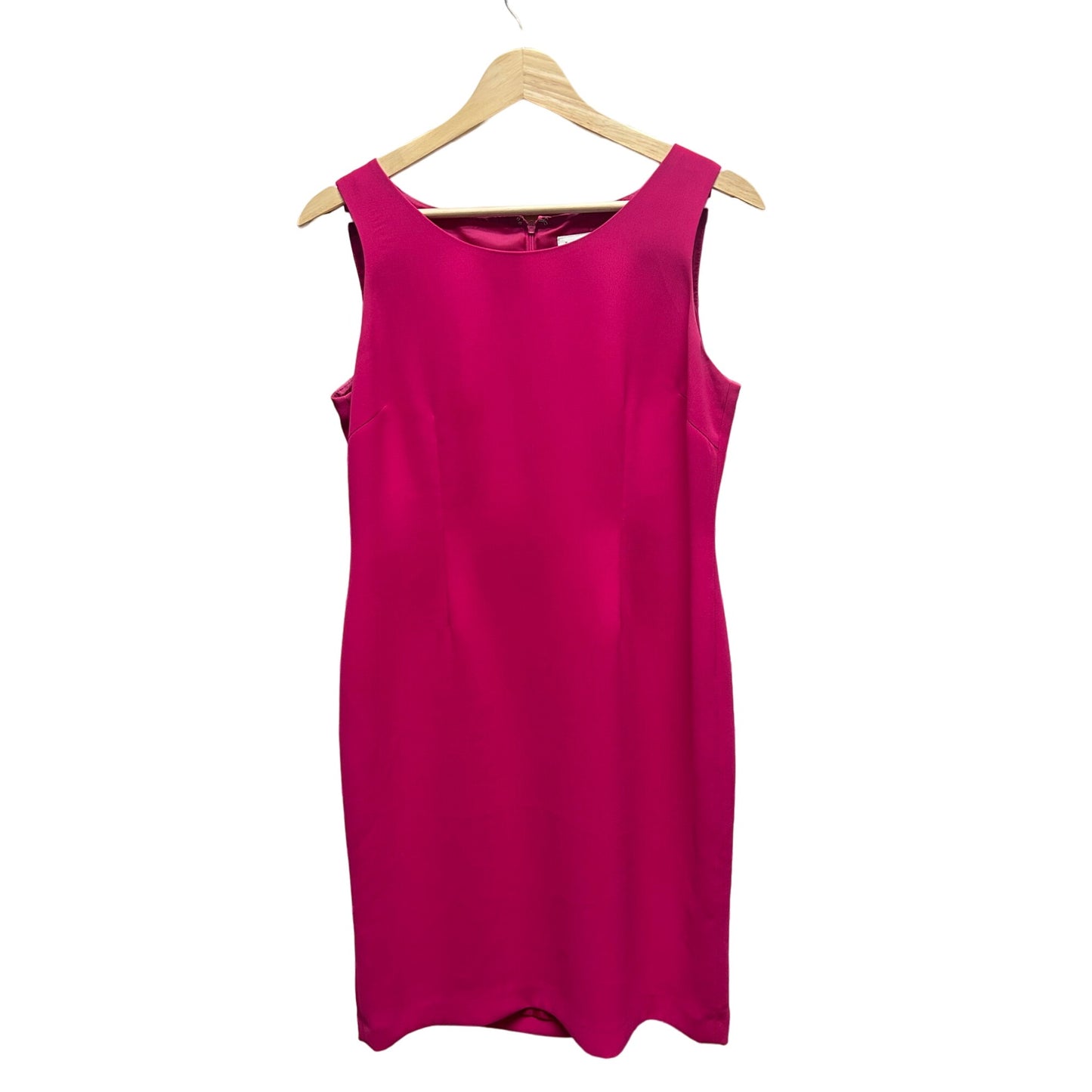 Jones Studio 2 Piece Hot Pink Black Trim Dress Suit