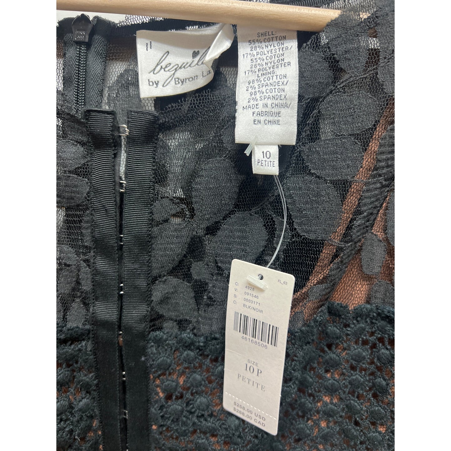 Beguile Byron Lars Anthropologie NWT Carissima Sheath Black Lace Overlay Pencil Dress