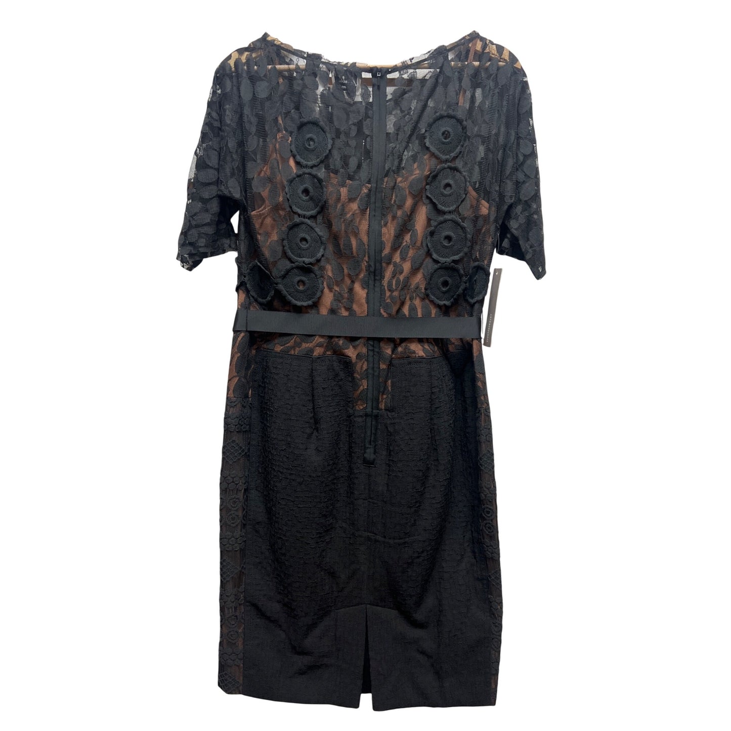 Beguile Byron Lars Anthropologie NWT Carissima Sheath Black Lace Overlay Pencil Dress
