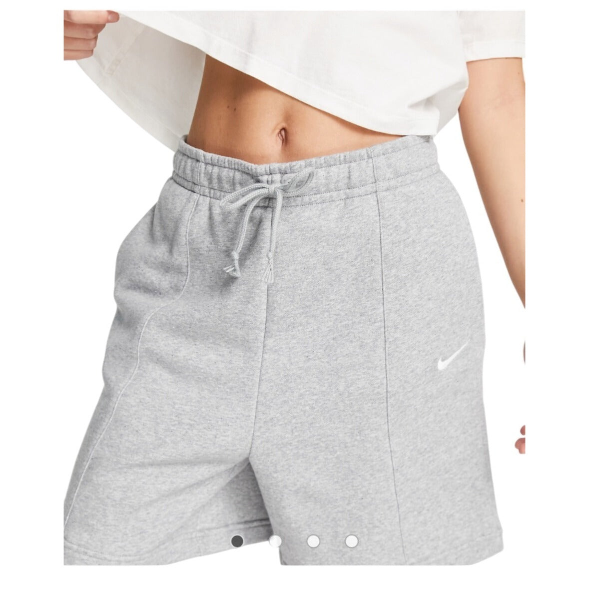 Nike Soft Gray High Waist Jogger Gym Athleisure Shorts