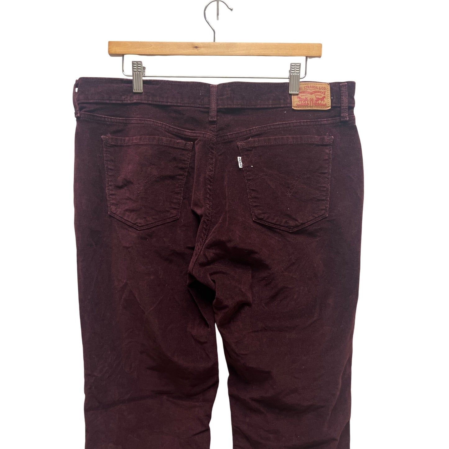 Levi's Burgandy Corduroy 505 Straight Leg Pants Size 33