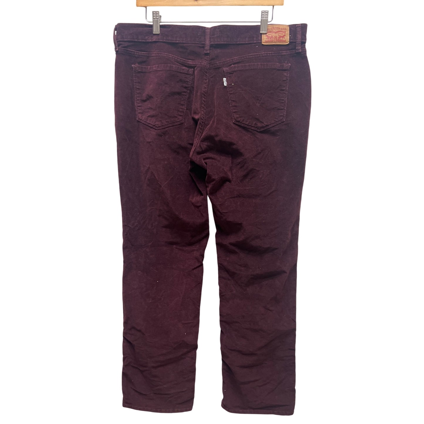 Levi's Burgandy Corduroy 505 Straight Leg Pants Size 33
