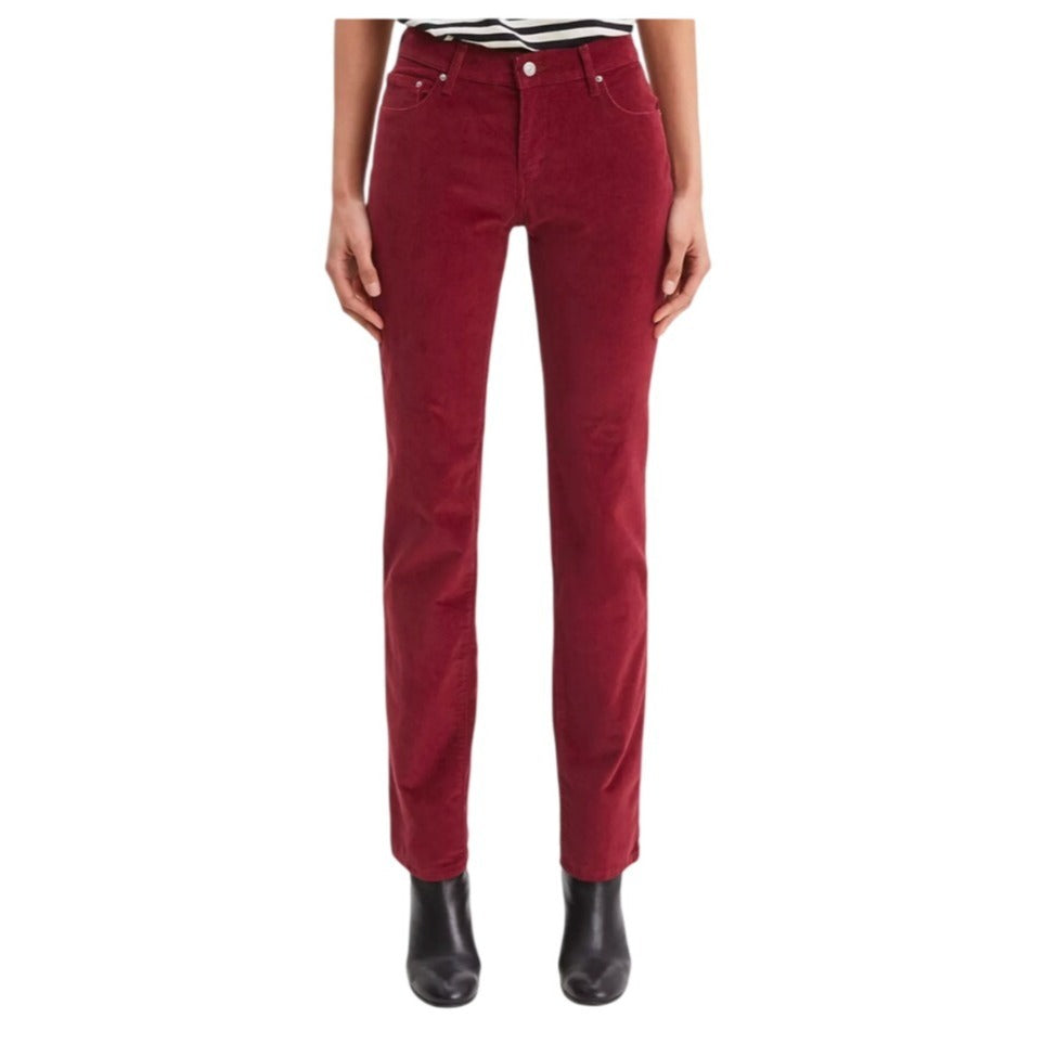 Levi's Burgandy Corduroy 505 Straight Leg Pants Size 33