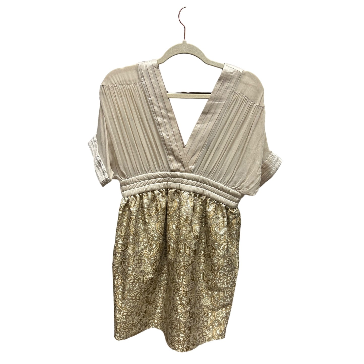 Marc Jacobs Gold Sheer Top and Brocade Skirt A-Line Special Occasion Cocktail Dress