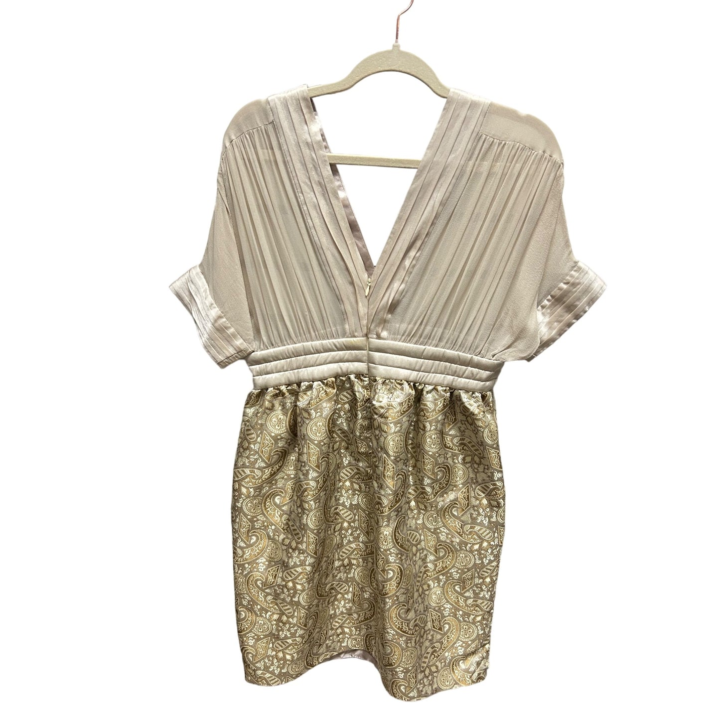 Marc Jacobs Gold Sheer Top and Brocade Skirt A-Line Special Occasion Cocktail Dress