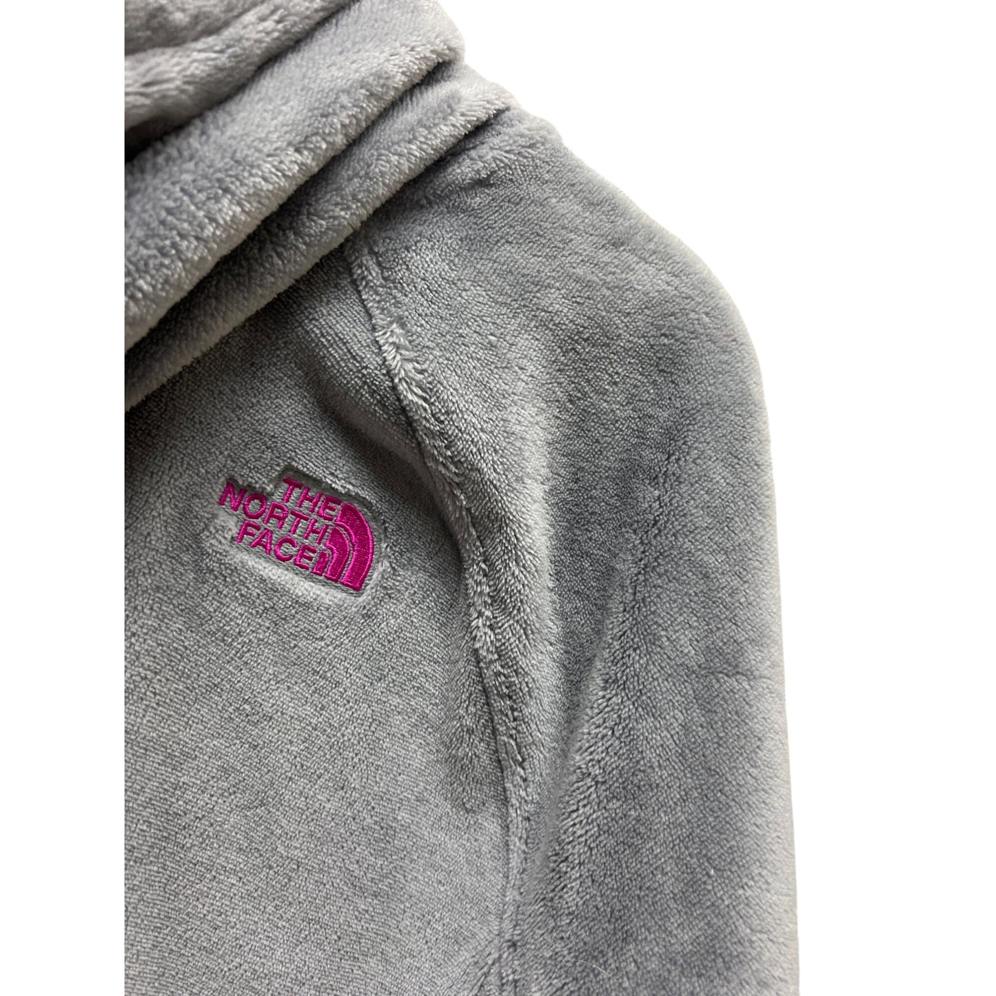 The North Face Gray with Pink Cozy Flece Hoodie