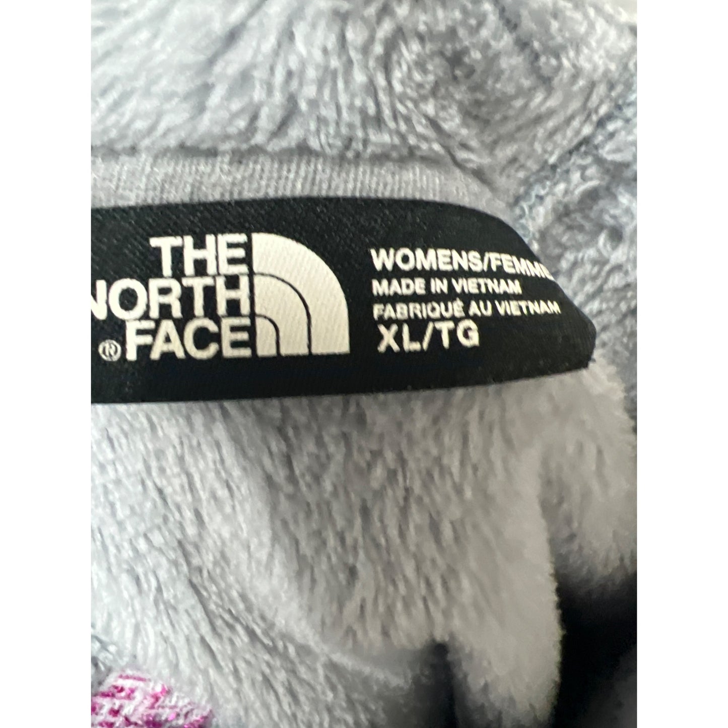 The North Face Gray with Pink Cozy Flece Hoodie