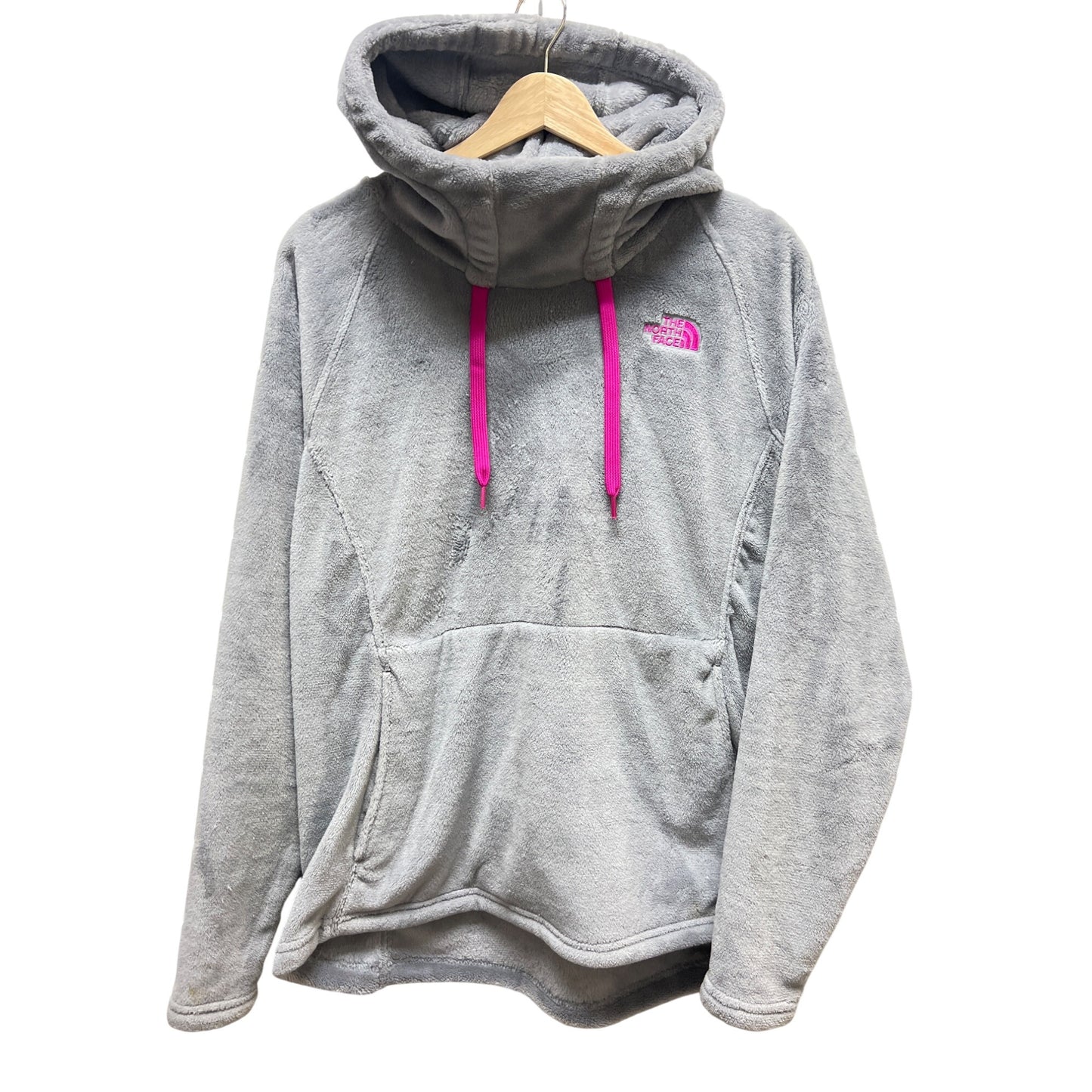 The North Face Gray with Pink Cozy Flece Hoodie