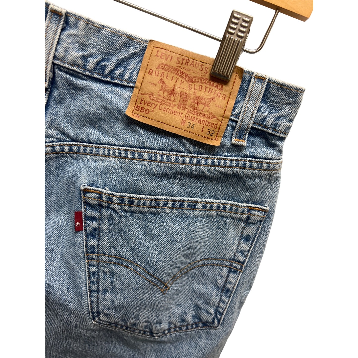 Levi's Vintage 90's 550 Relaxed Fit Tapered Jeans 34x32