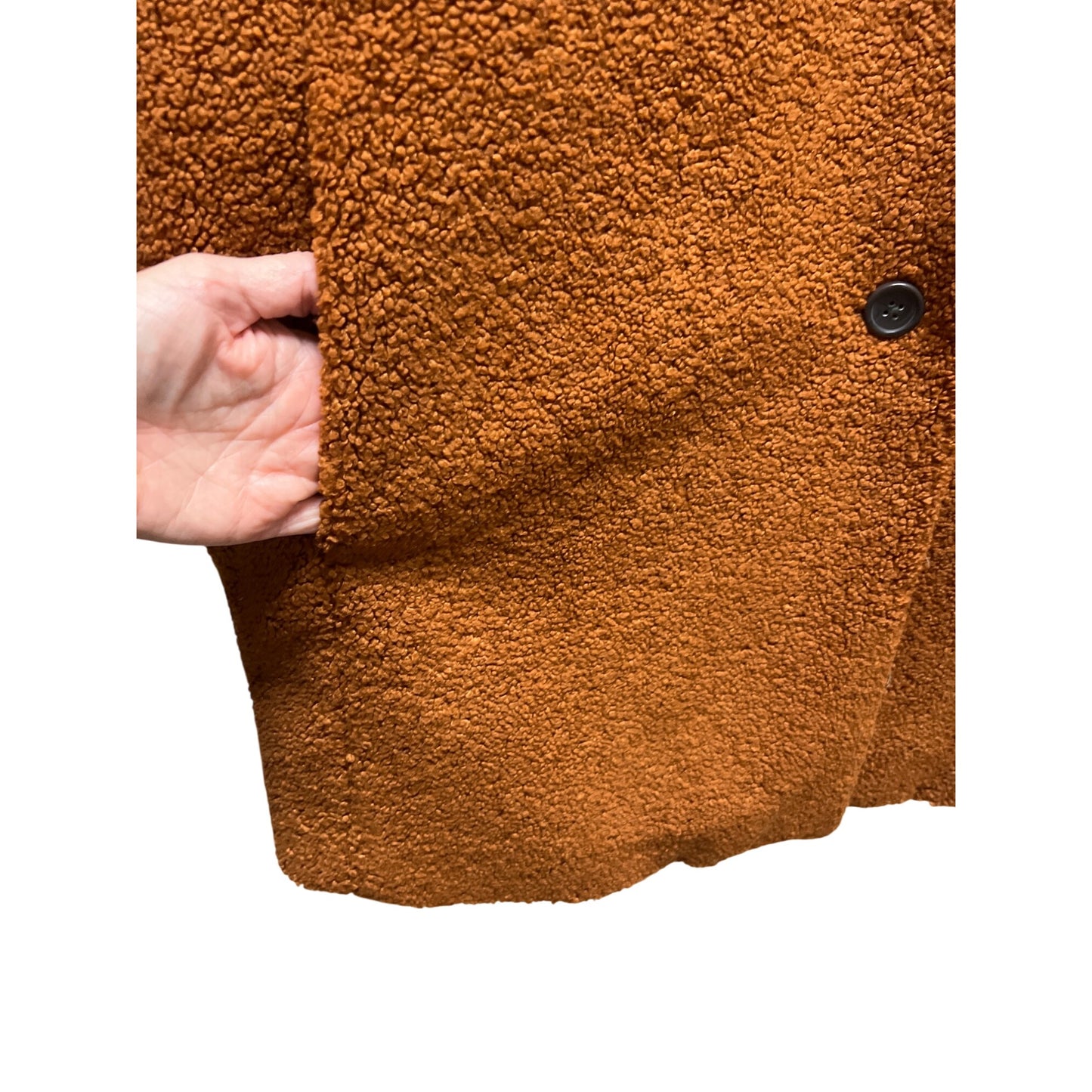 Daily Ritual Brown Oversized Winter Teddy Coat