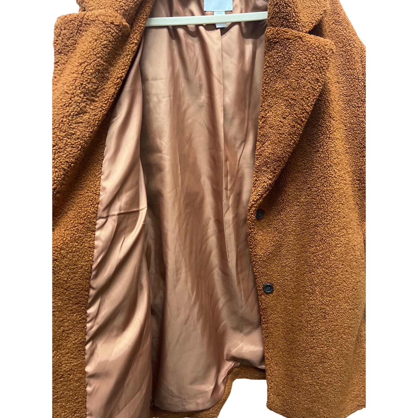 Daily Ritual Brown Oversized Winter Teddy Coat