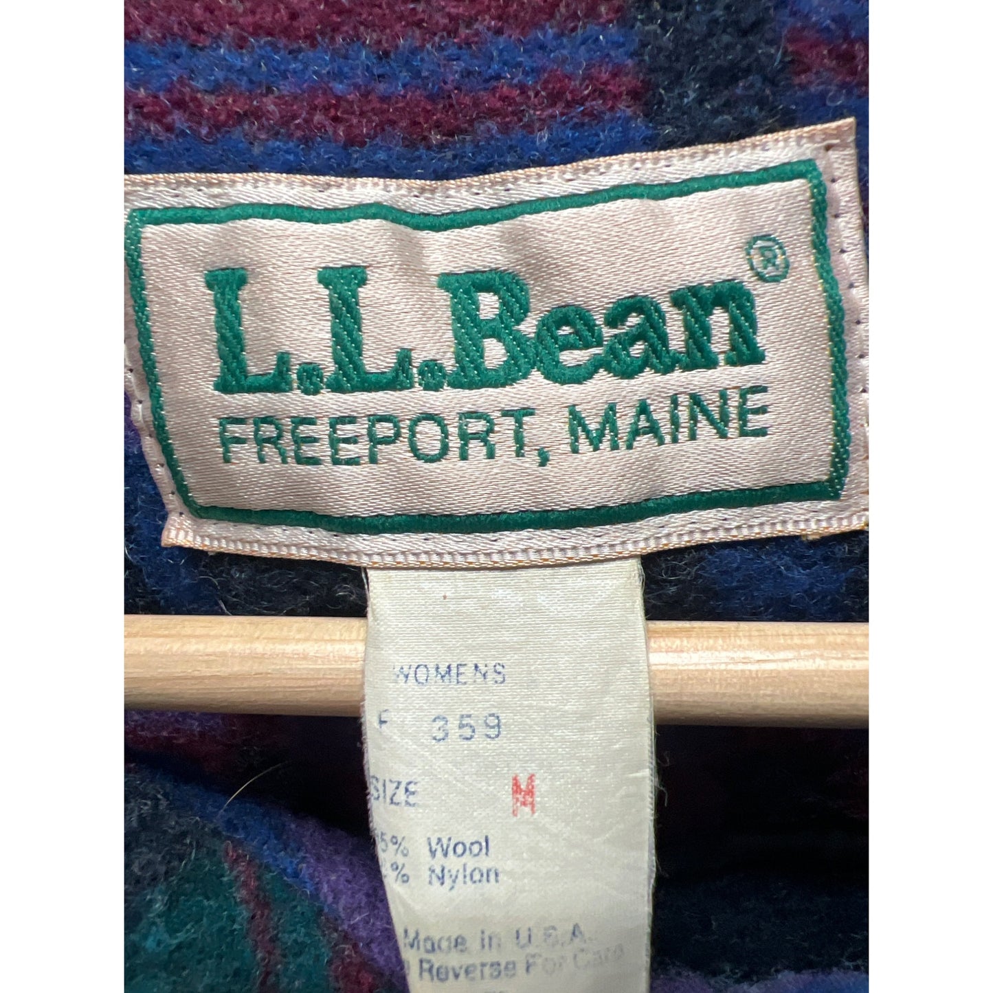 L.L. Bean Vintage 80's Wool Aztec Blanket Jacket