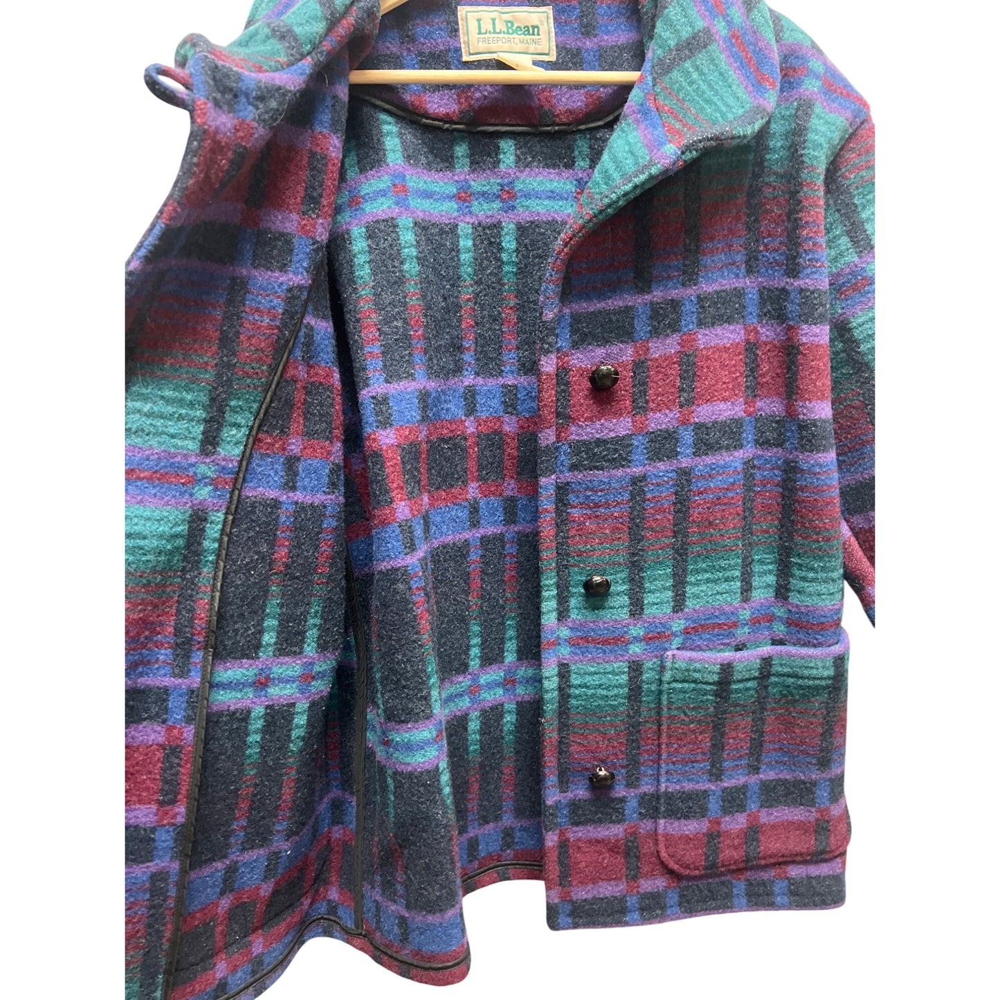 L.L. Bean Vintage 80's Wool Aztec Blanket Jacket
