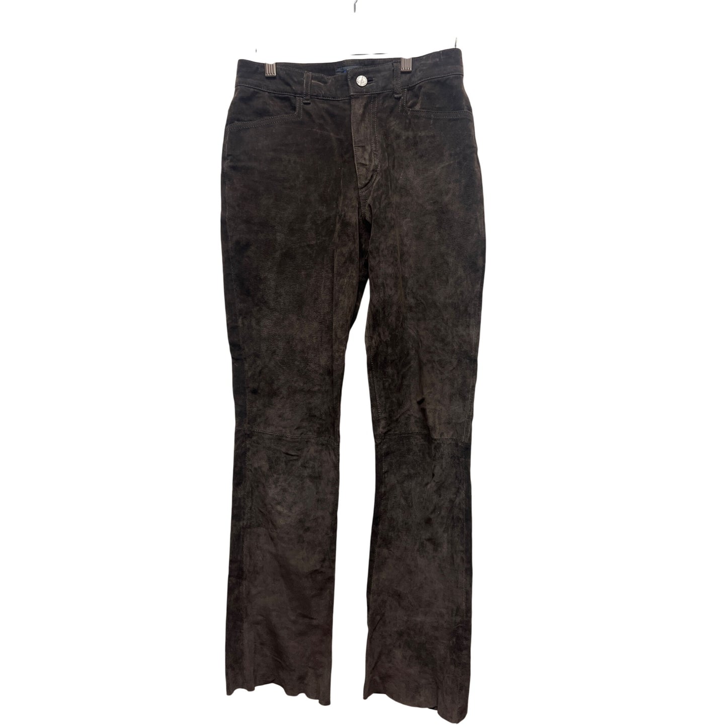 JouJou Skins Vintage 90's Brown Suede Leather Straight Leg Pants