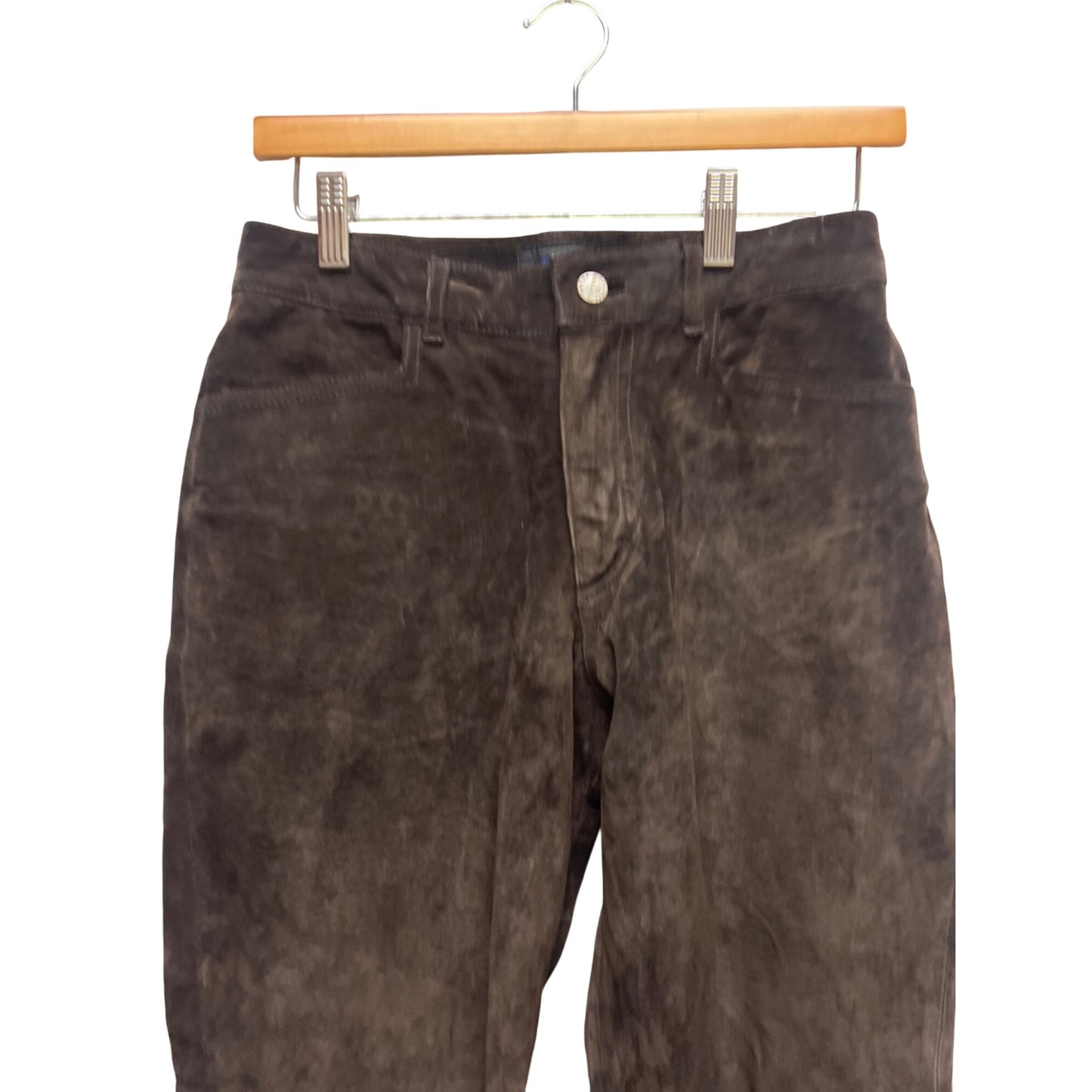 JouJou Skins Vintage 90's Brown Suede Leather Straight Leg Pants