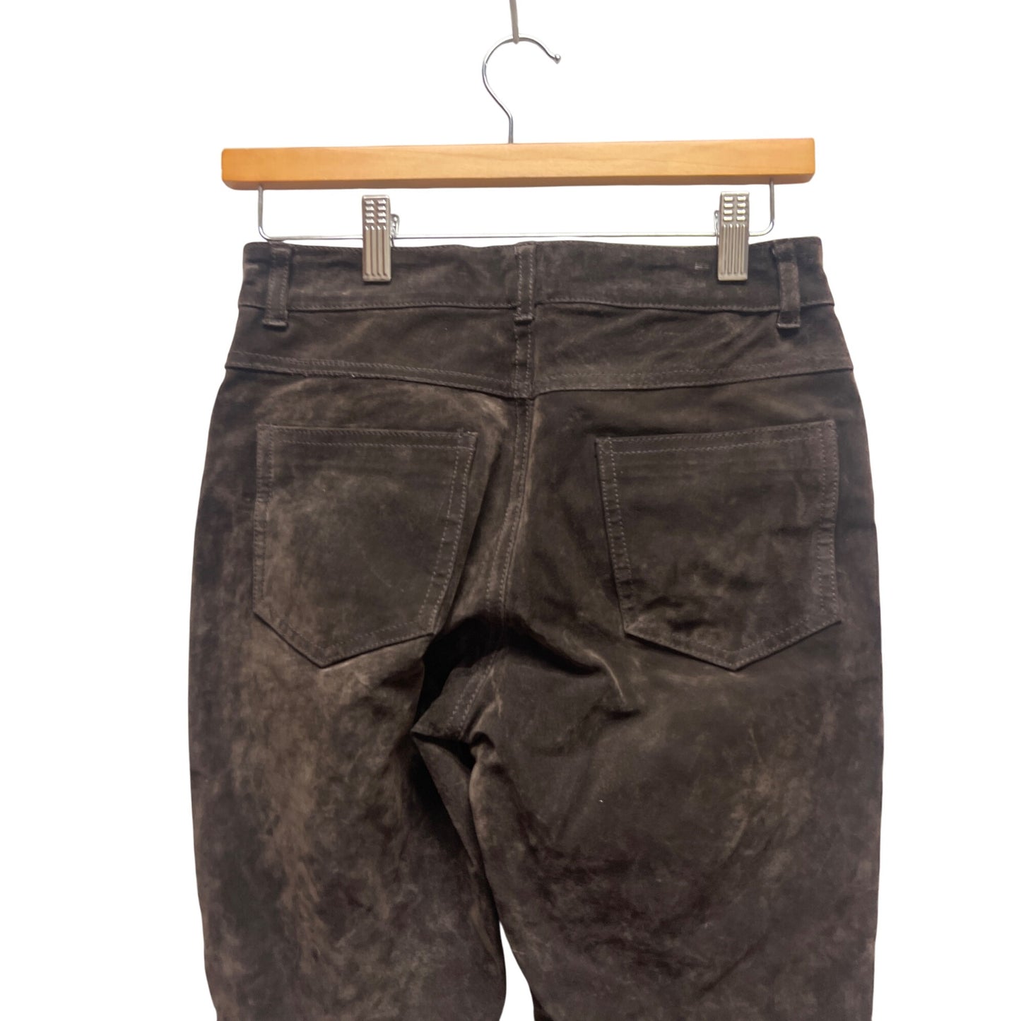 JouJou Skins Vintage 90's Brown Suede Leather Straight Leg Pants