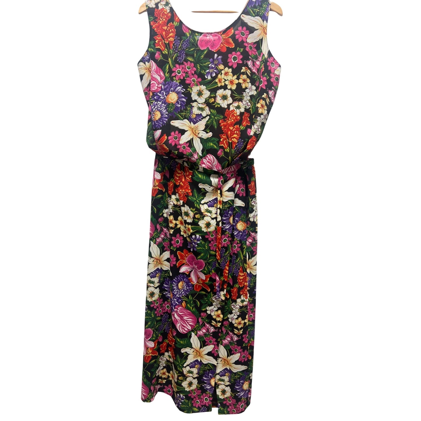 Nygard Collection Vintage 90's Floral 2 Piece Pencil Skirt Sleeveless Top Dress Set