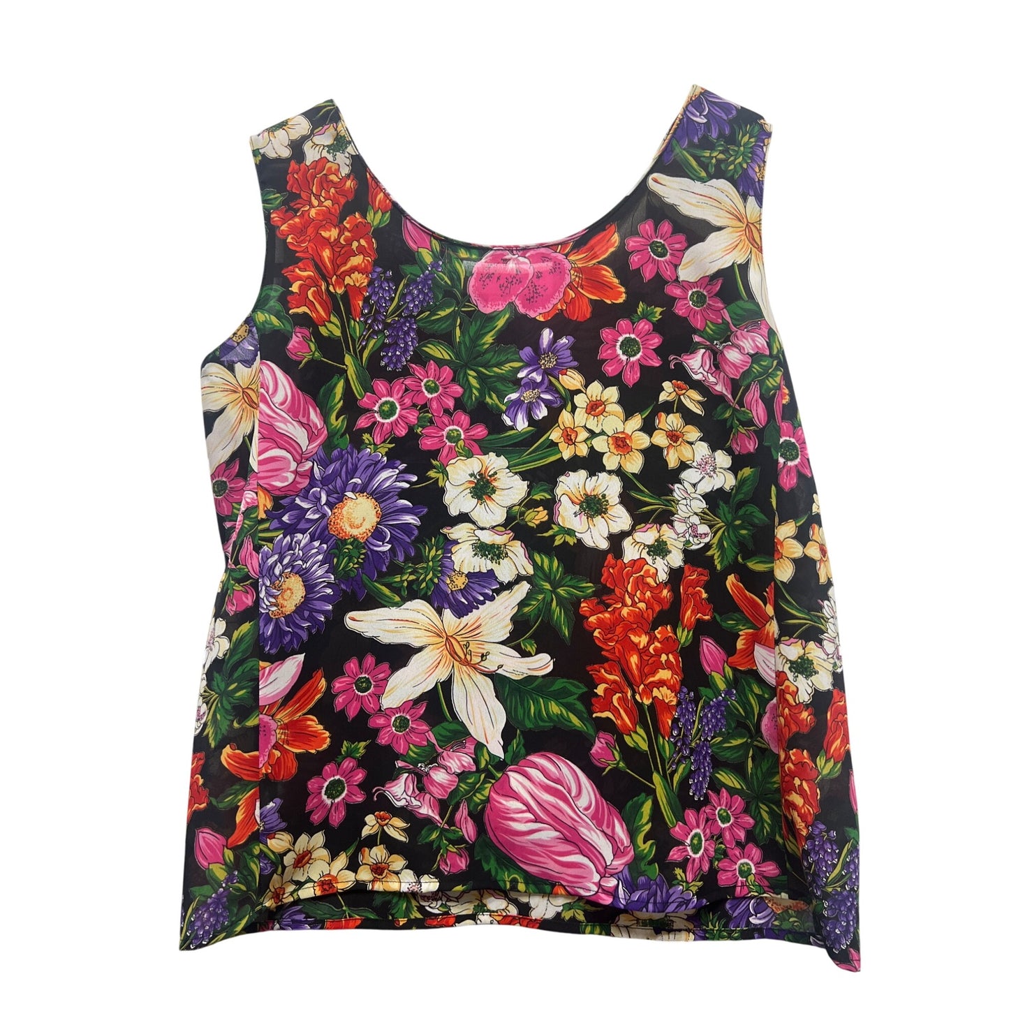 Nygard Collection Vintage 90's Floral 2 Piece Pencil Skirt Sleeveless Top Dress Set
