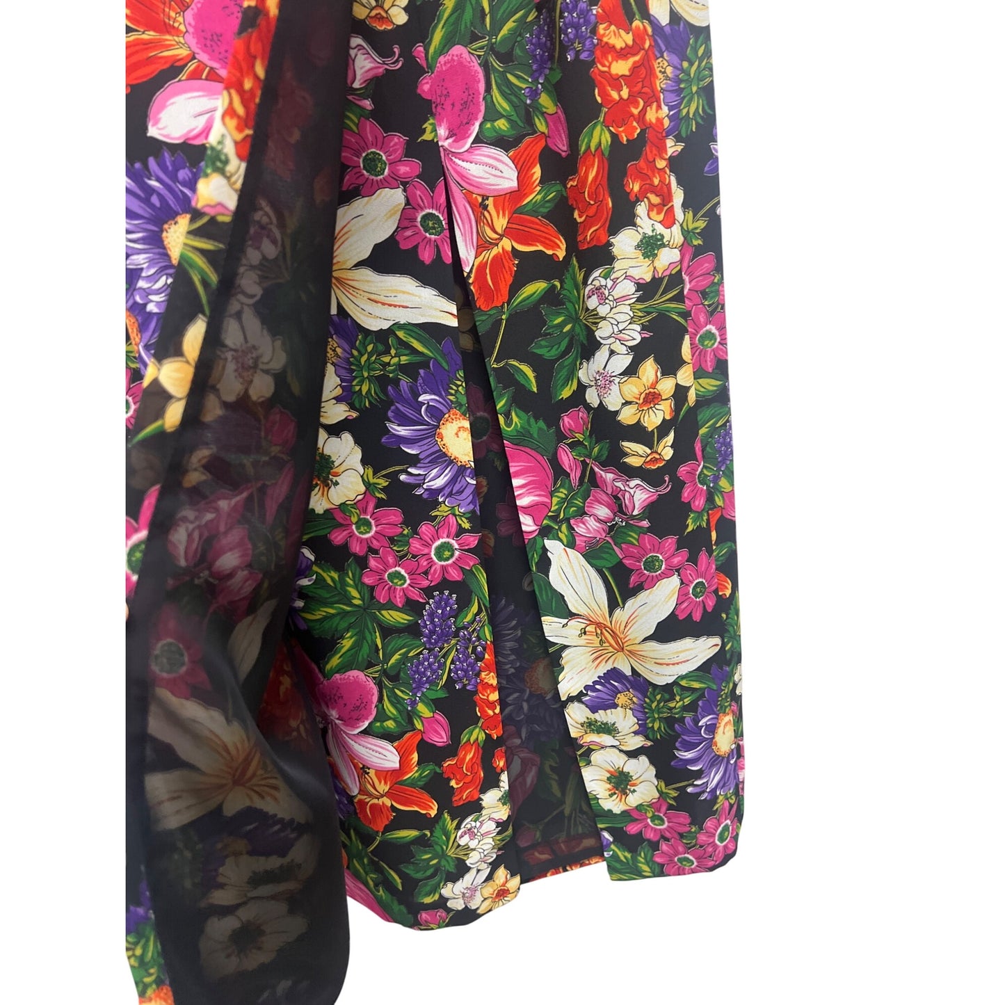Nygard Collection Vintage 90's Floral 2 Piece Pencil Skirt Sleeveless Top Dress Set