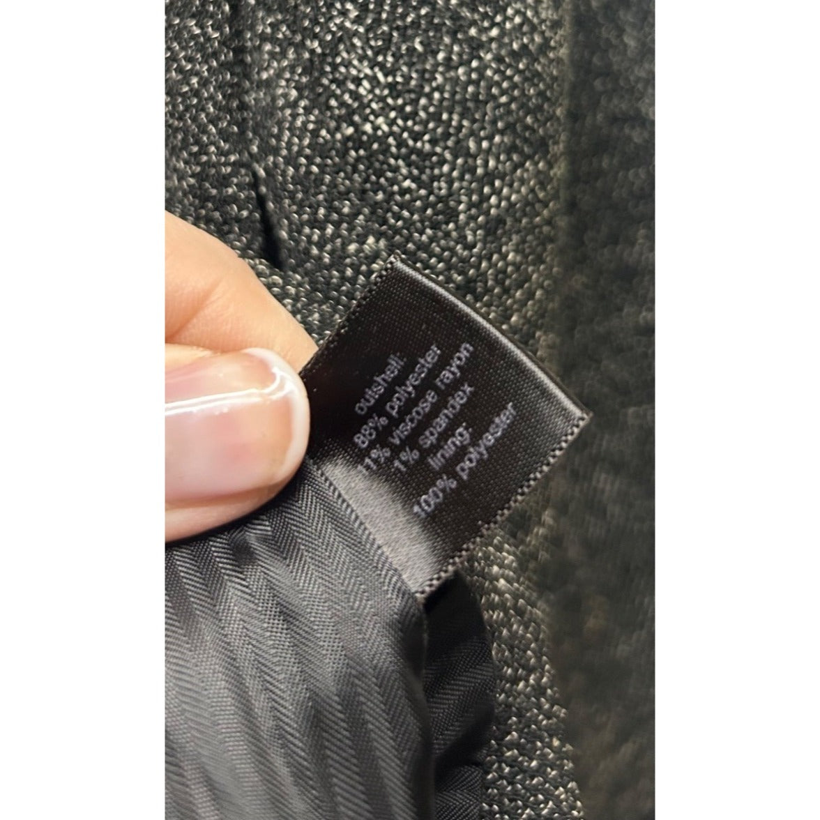 The Limited Black & Gray Tweed 3/4 Sleeve Tailored Blazer