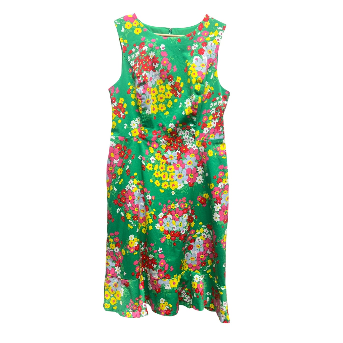 Talbots Springtime Green Floral Shift Dress